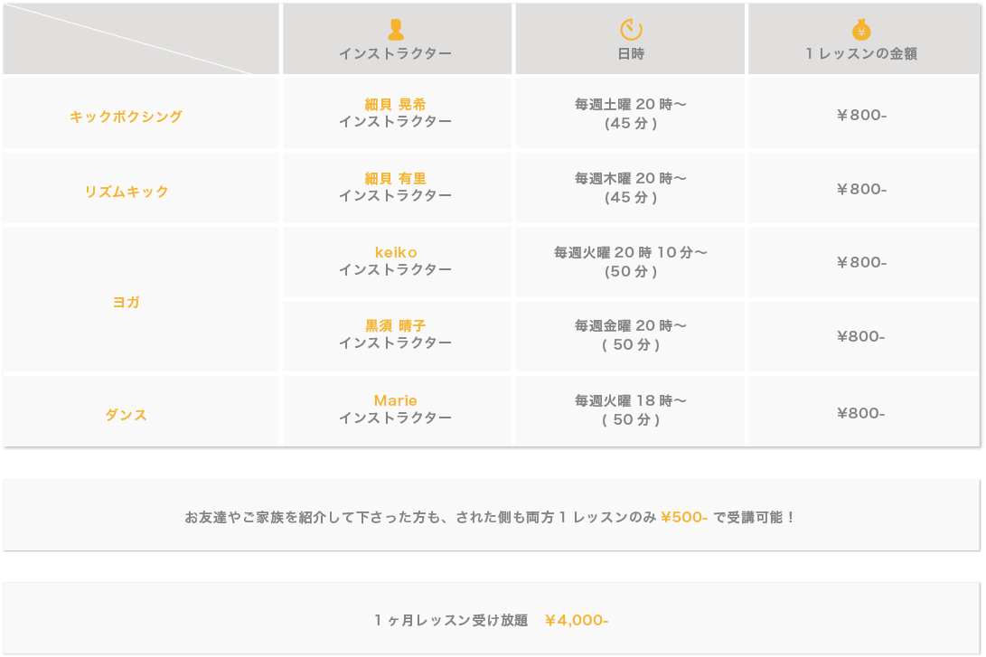 オンラインレッスン パーソナルレッスンのご案内 宇都宮市のキックボクシングジムzero Infinity